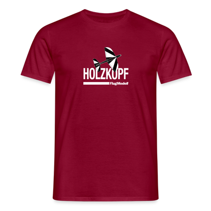 T-Shirt Holzkopf dunkel - Ziegelrot