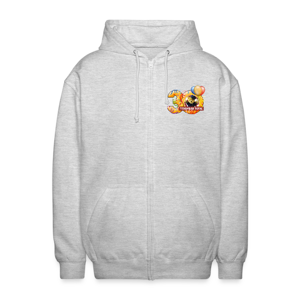 Hoodie-Jacke 30 Jahre TEDDYBÄR TOTAL - Hellgrau meliert