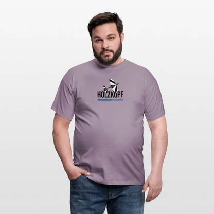 T-Shirt Holzkopf hell - Lilagrau 