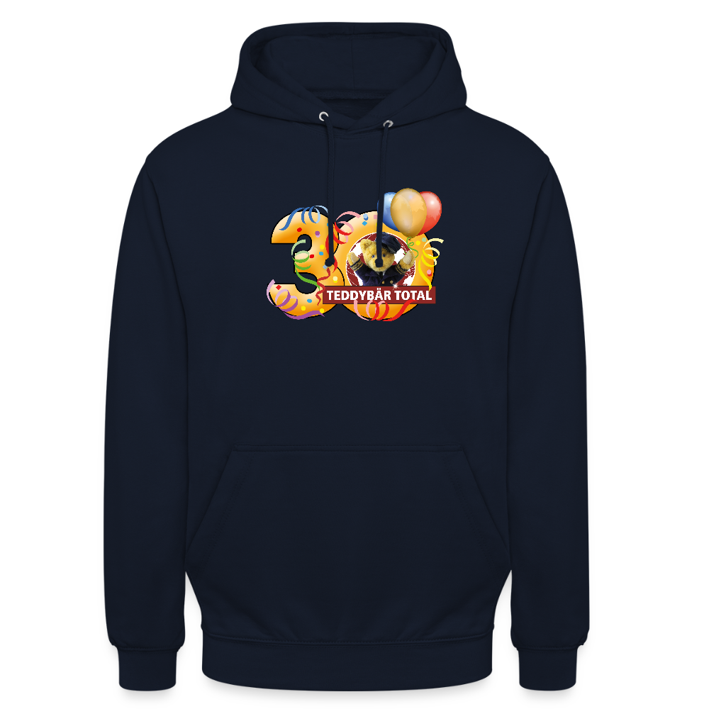Unisex-Hoodie 30 Jahre TEDDYBÄR TOTAL groß - Navy