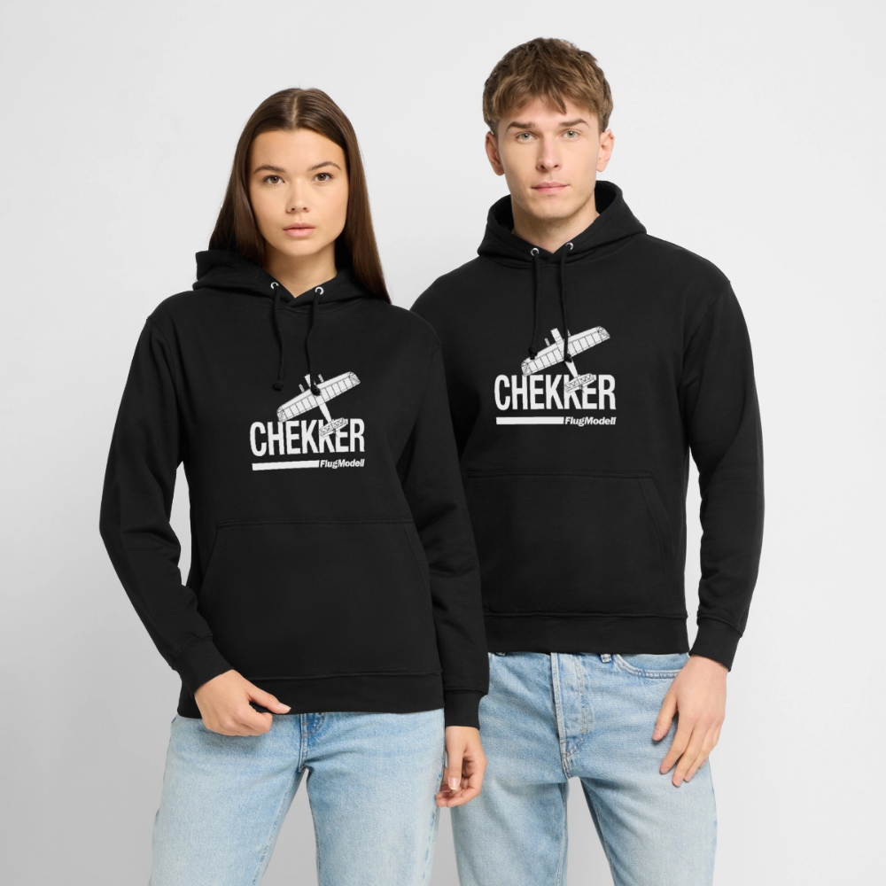 Hoodie Chekker dunkel - Schwarz
