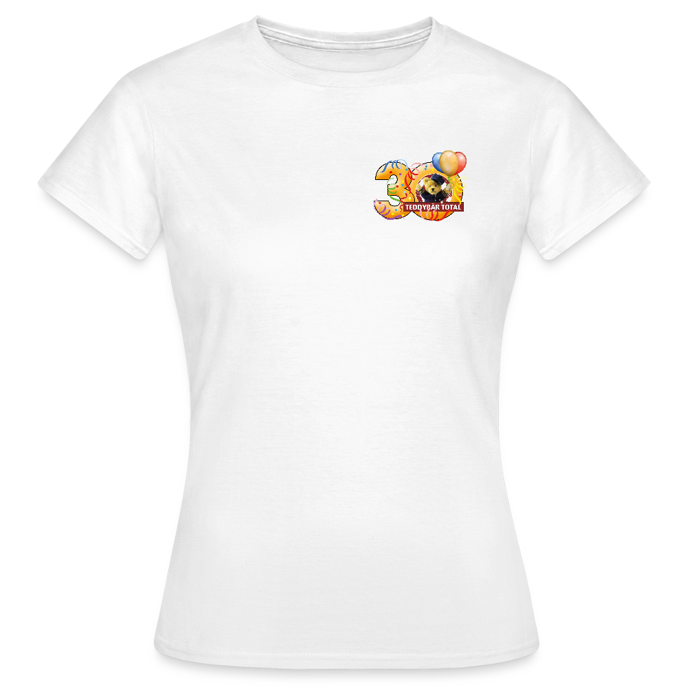Frauen-T-Shirt 30 Jahre TEDDYBÄR TOTAL klein - Weiß