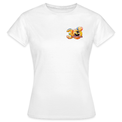 Frauen-T-Shirt 30 Jahre TEDDYBÄR TOTAL klein - Weiß