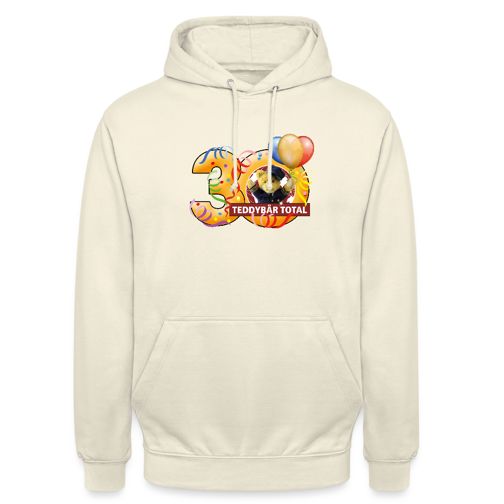 Unisex-Hoodie 30 Jahre TEDDYBÄR TOTAL groß - Vanille-Milchshake
