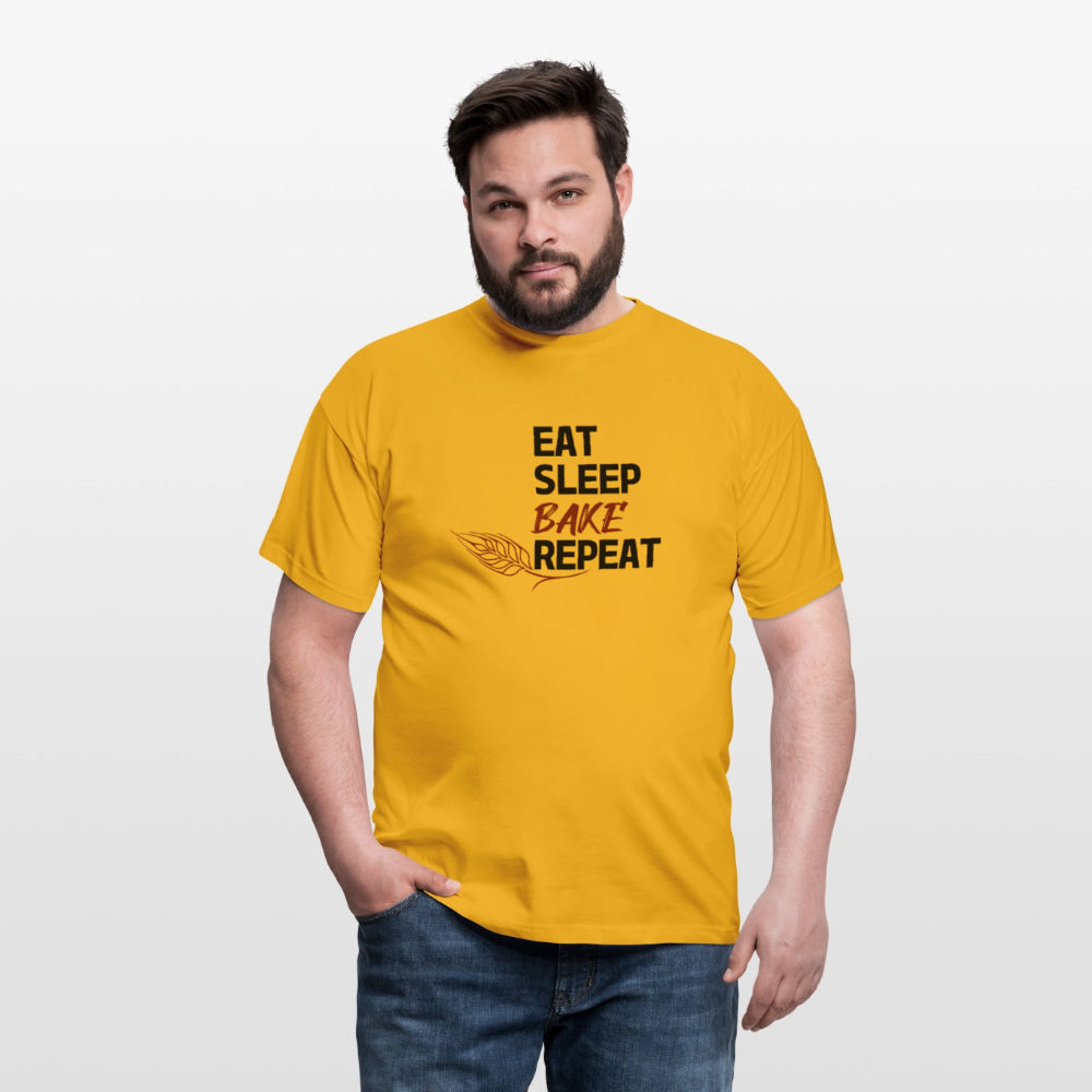 BROTShirt Eat-Sleep-Bake-Repeat Ähre - Gelb