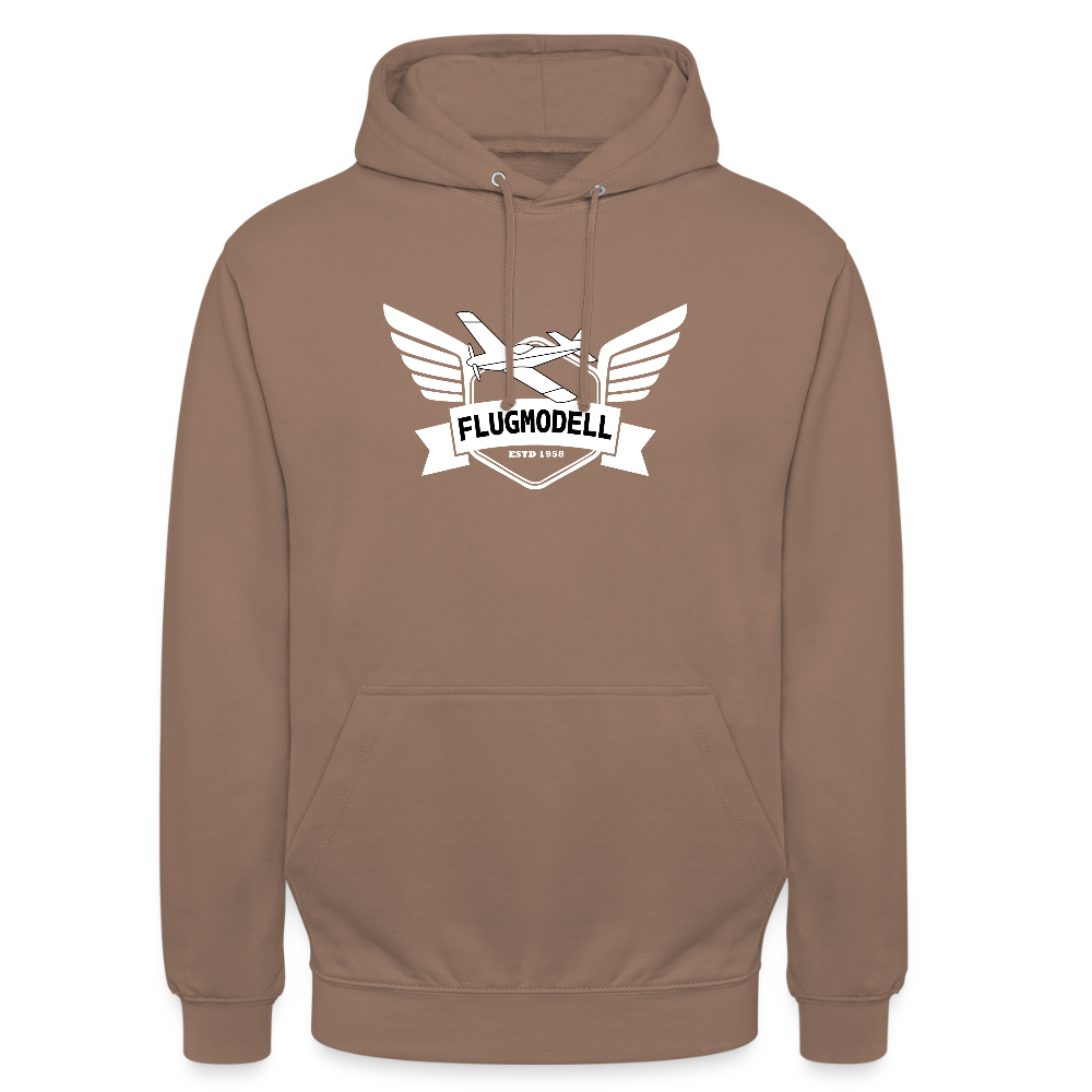 Hoodie FlugModell retro dunkel - Mokka