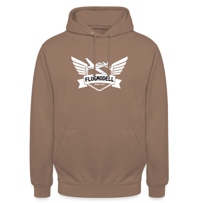 Hoodie FlugModell retro dunkel - Mokka