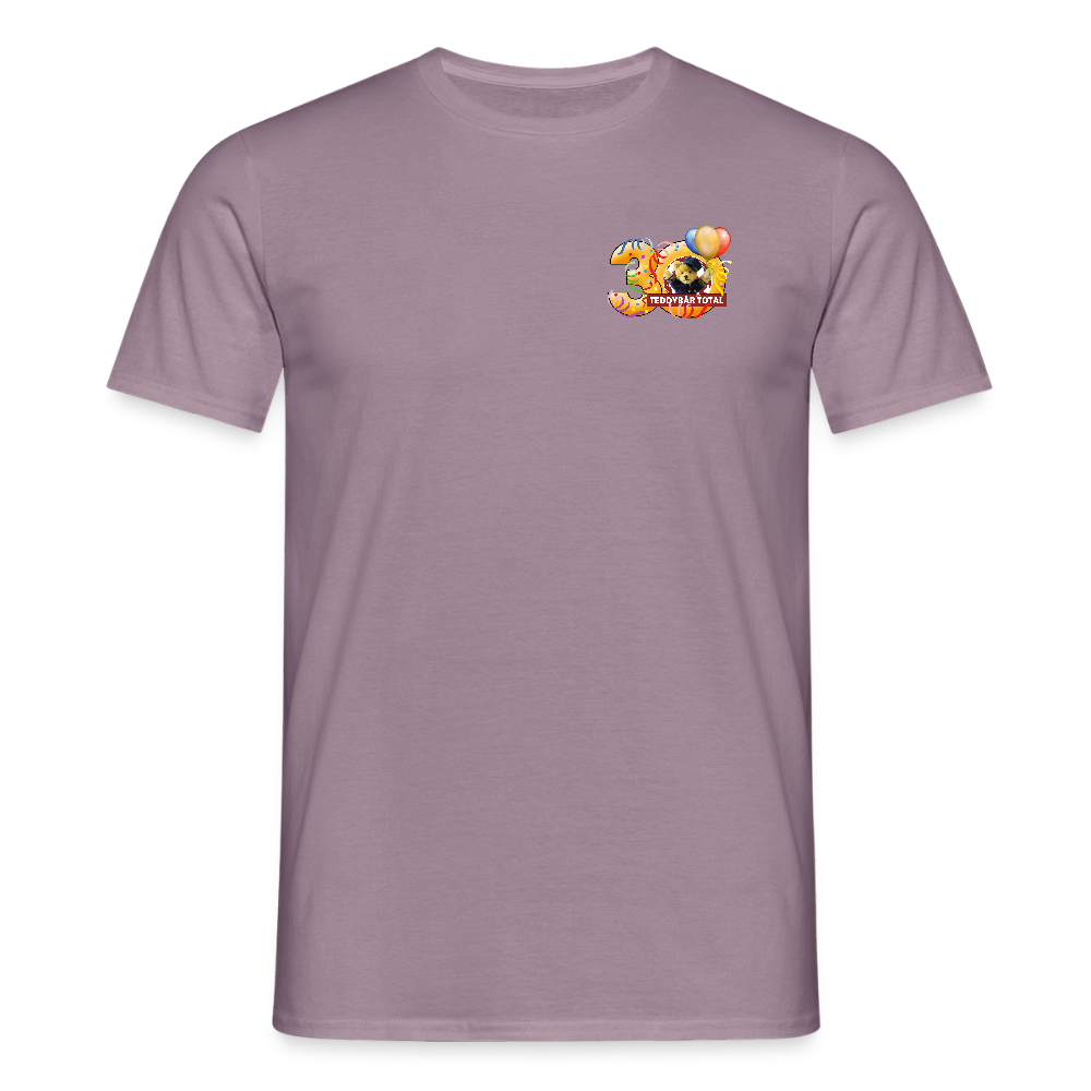 Unisex-T-Shirt 30 Jahre TEDDYBÄR TOTAL klein - Lilagrau 