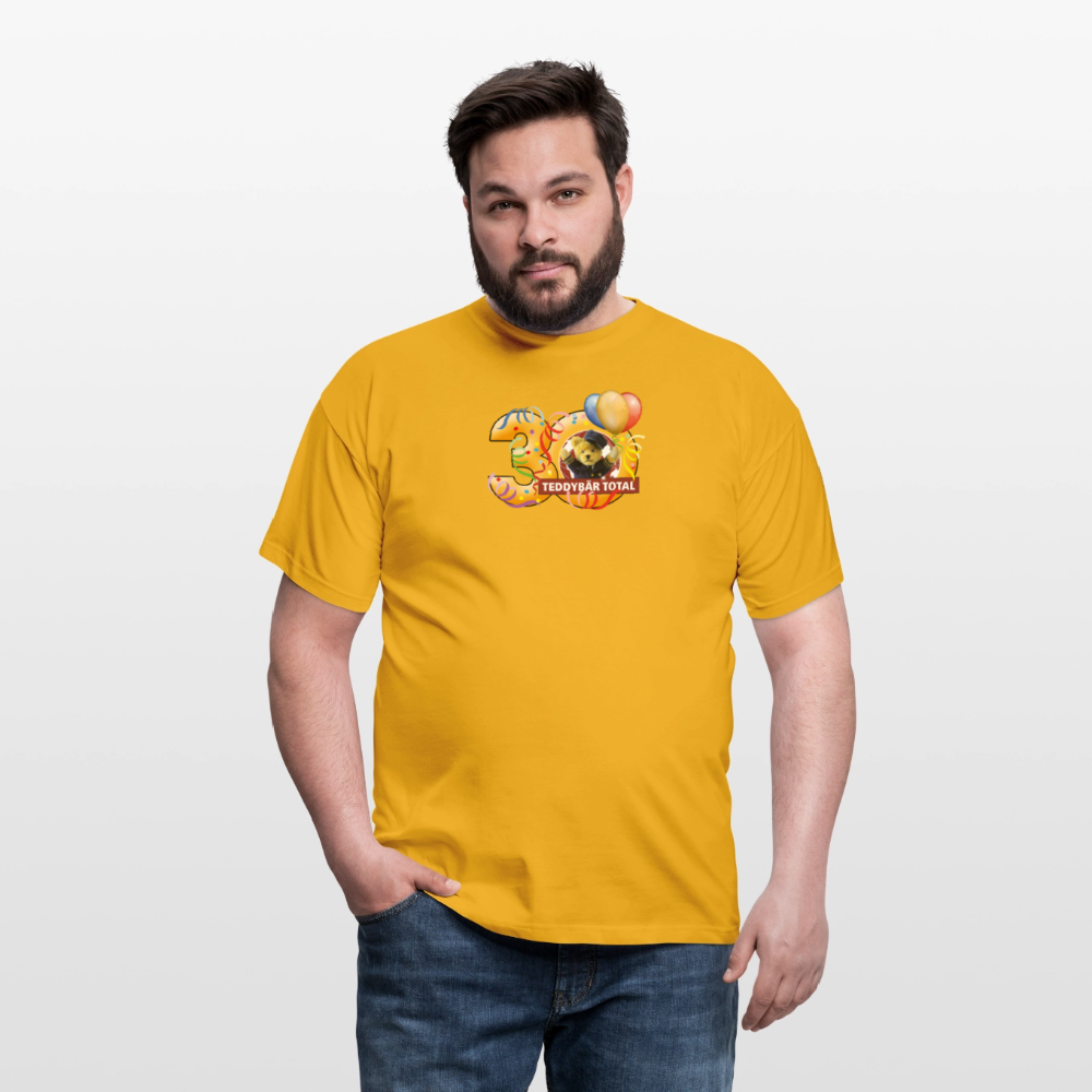 Unisex-T-Shirt 30 Jahre TEDDYBÄR TOTAL groß - Gelb