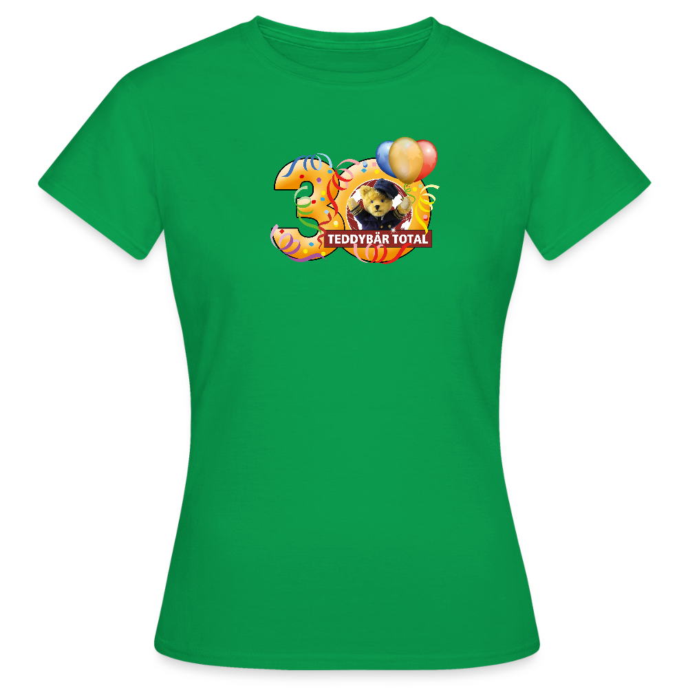 Frauen-T-Shirt 30 Jahre TEDDYBÄR TOTAL groß - Kelly Green