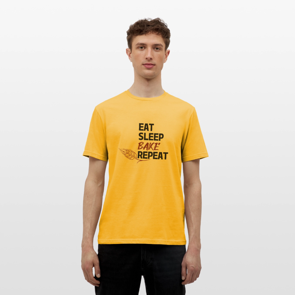 BROTShirt Eat-Sleep-Bake-Repeat Ähre - Gelb