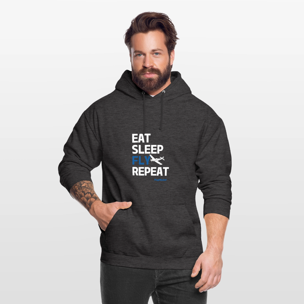 Hoodie Eat Sleep Fly Repeat dunkel - Anthrazit