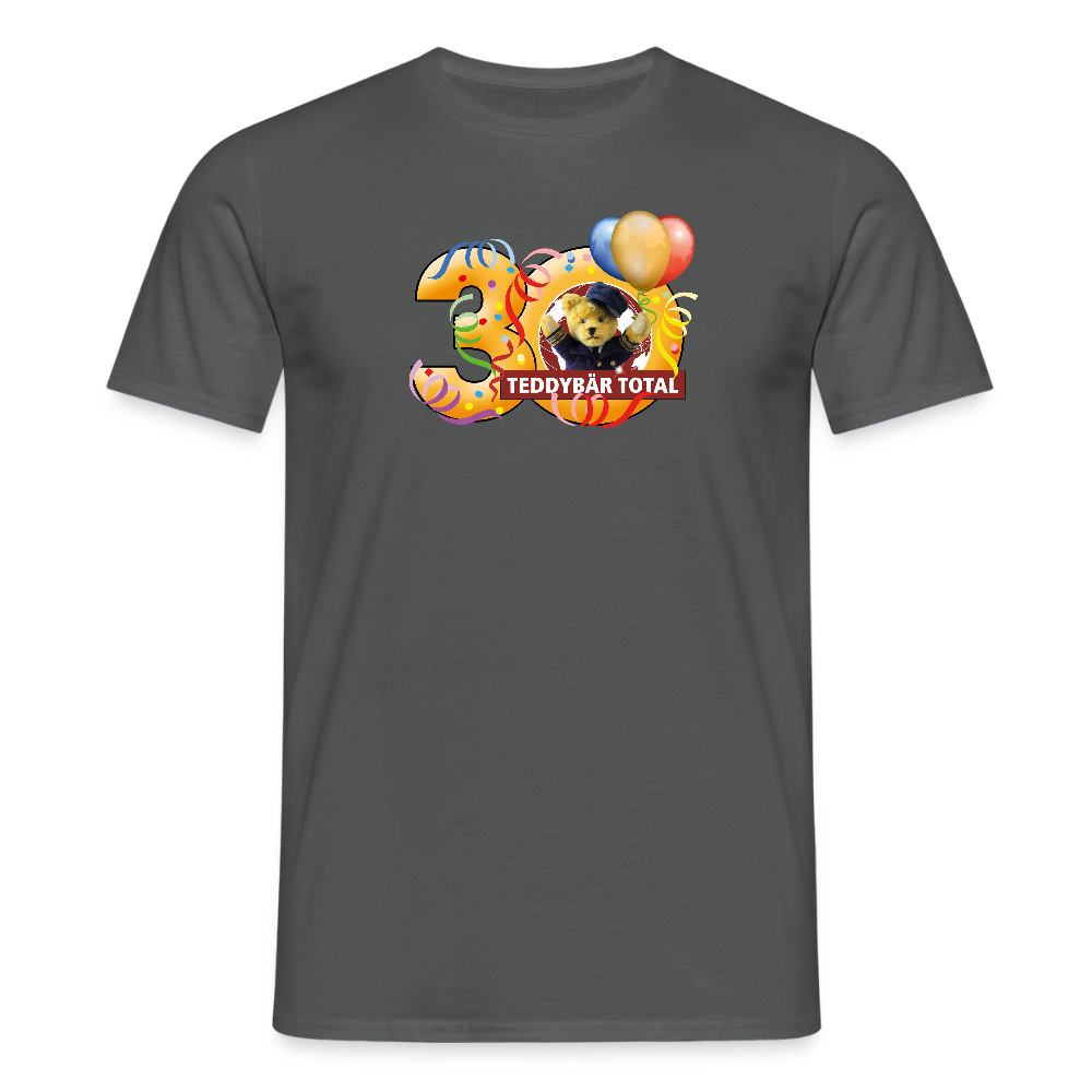 Unisex-T-Shirt 30 Jahre TEDDYBÄR TOTAL groß - Anthrazit