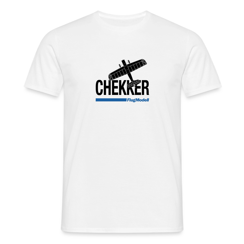 T-Shirt Chekker hell - Weiß