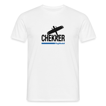 T-Shirt Chekker hell - Weiß