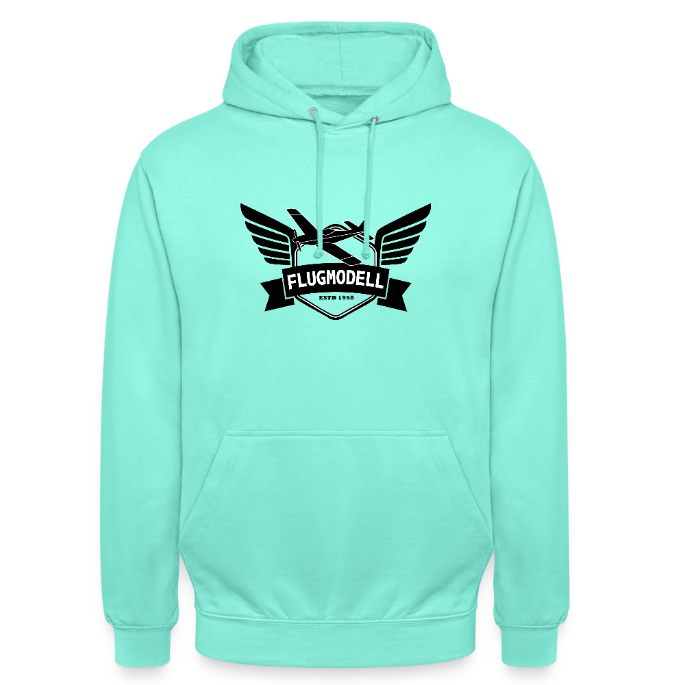 Hoodie FlugModell retro hell - Mint
