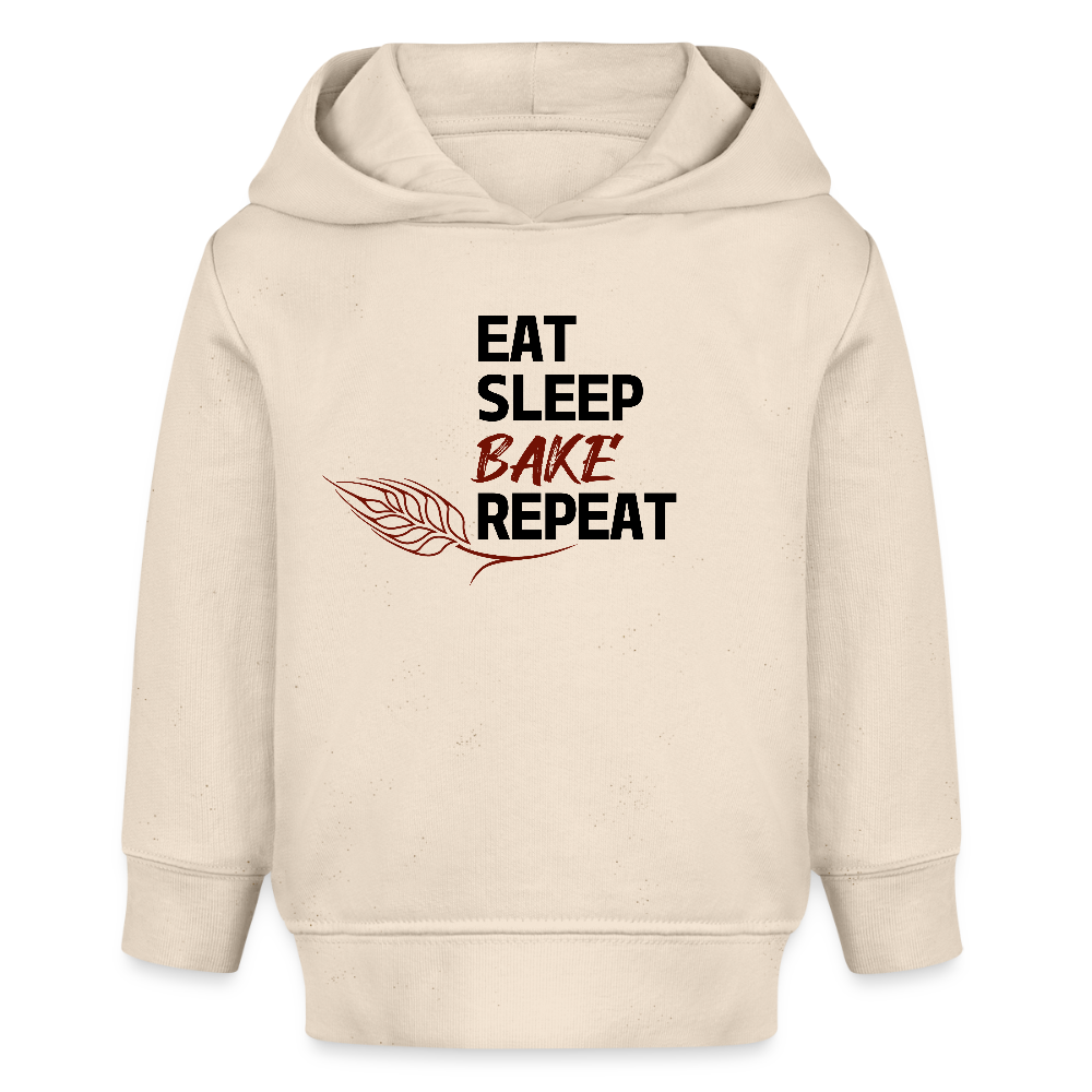 BROTHoodie Kleinkinder Eat-Sleep-Bake-Repeat - Weißgrau
