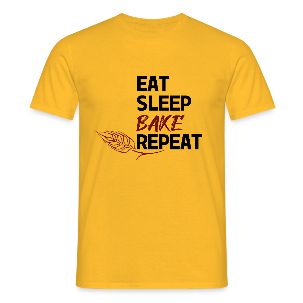BROTShirt Eat-Sleep-Bake-Repeat Ähre - Gelb