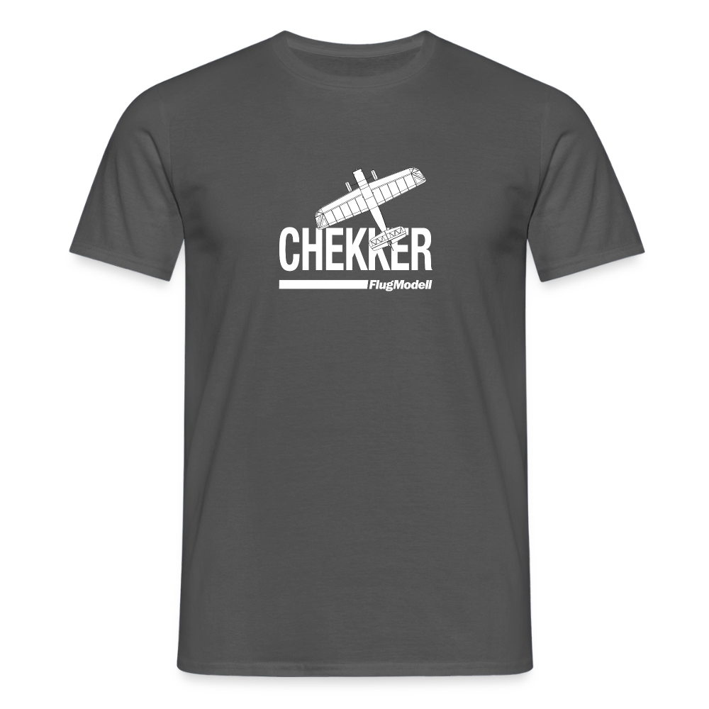 T-Shirt Chekker dunkel - Anthrazit