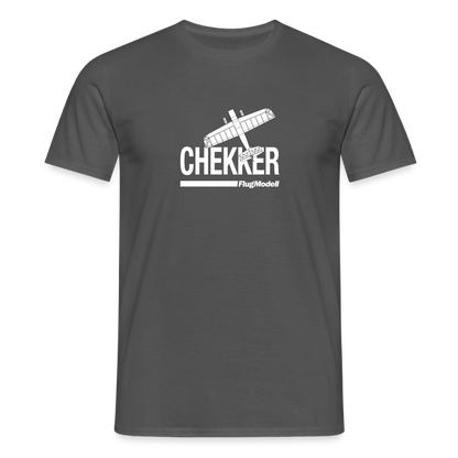 T-Shirt Chekker dunkel - Anthrazit