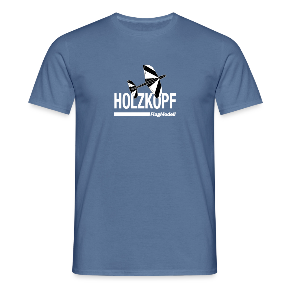 T-Shirt Holzkopf dunkel - Taubenblau 