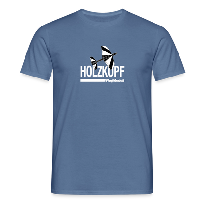 T-Shirt Holzkopf dunkel - Taubenblau 