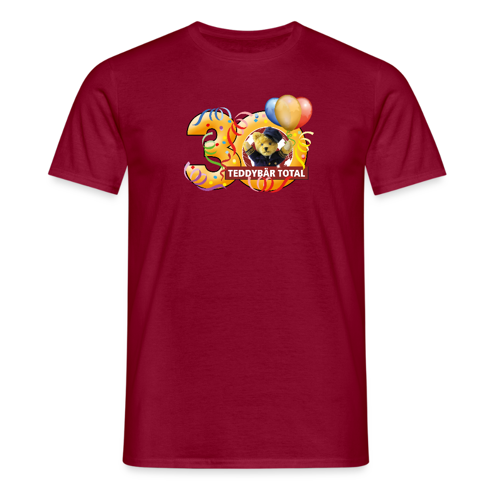 Unisex-T-Shirt 30 Jahre TEDDYBÄR TOTAL groß - Ziegelrot