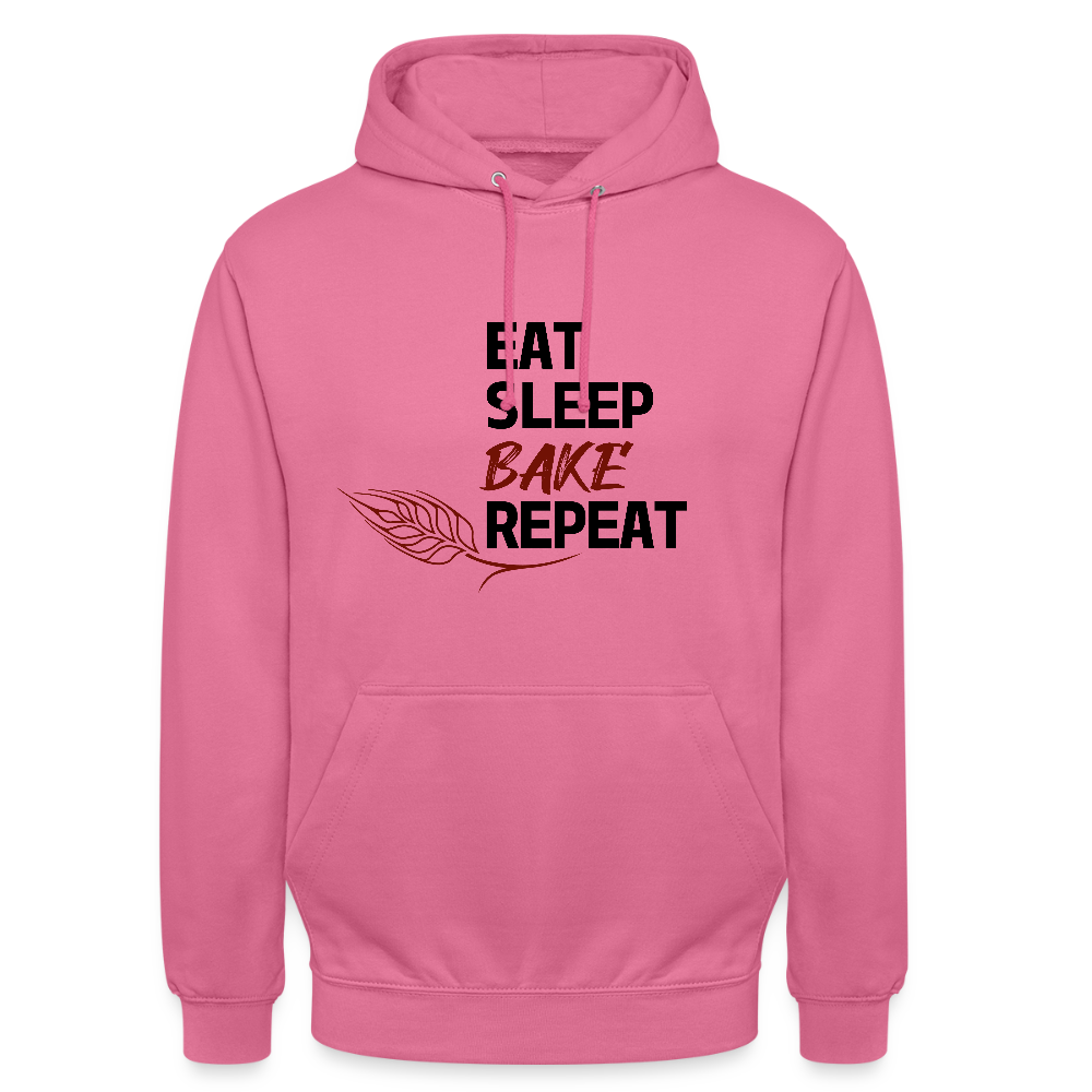 BROTHoodie Unisex Eat-Sleep-Bake-Repeat pur Brust - Pink