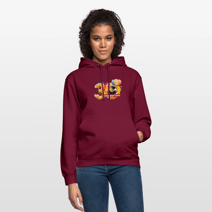Unisex-Hoodie 30 Jahre TEDDYBÄR TOTAL groß - Bordeaux