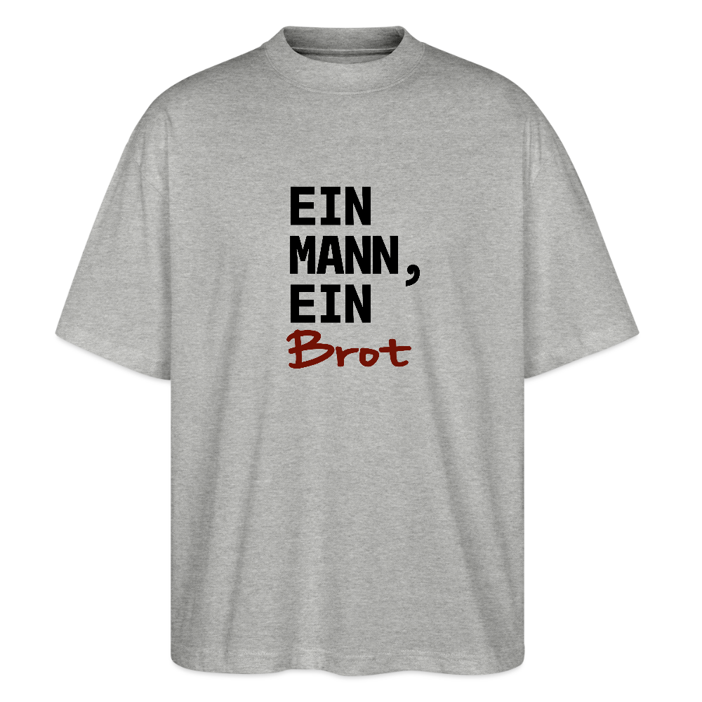 BROTShirt oversized Ein Mann, ein Brot - Grau meliert