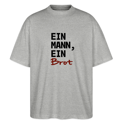 BROTShirt oversized Ein Mann, ein Brot - Grau meliert