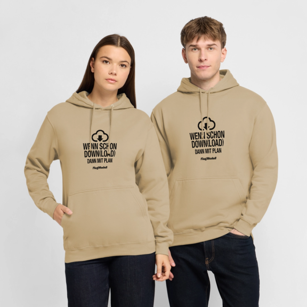 Hoodie Download mit Plan hell - Beige
