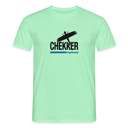 T-Shirt Chekker hell - Mintgrün