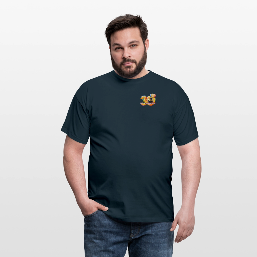 Unisex-T-Shirt 30 Jahre TEDDYBÄR TOTAL klein - Navy