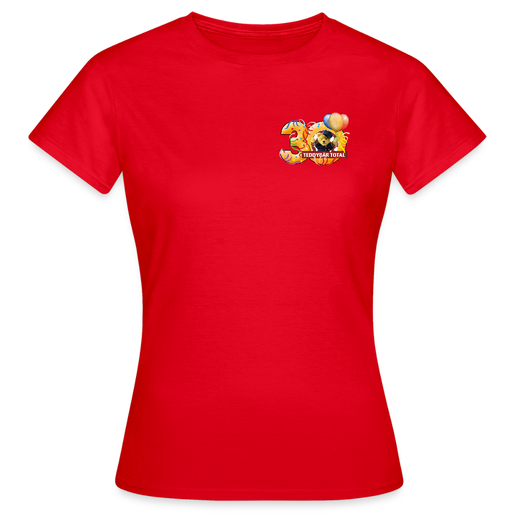 Frauen-T-Shirt 30 Jahre TEDDYBÄR TOTAL klein - Rot