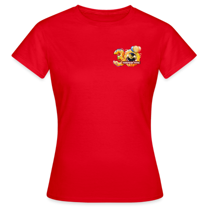 Frauen-T-Shirt 30 Jahre TEDDYBÄR TOTAL klein - Rot