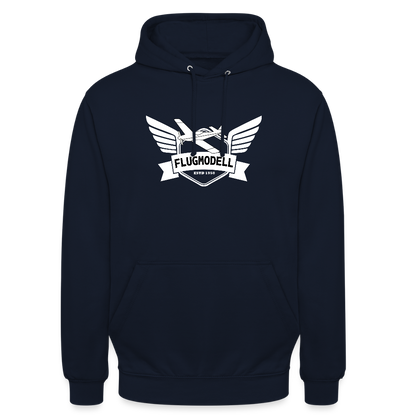 Hoodie FlugModell retro dunkel - Navy