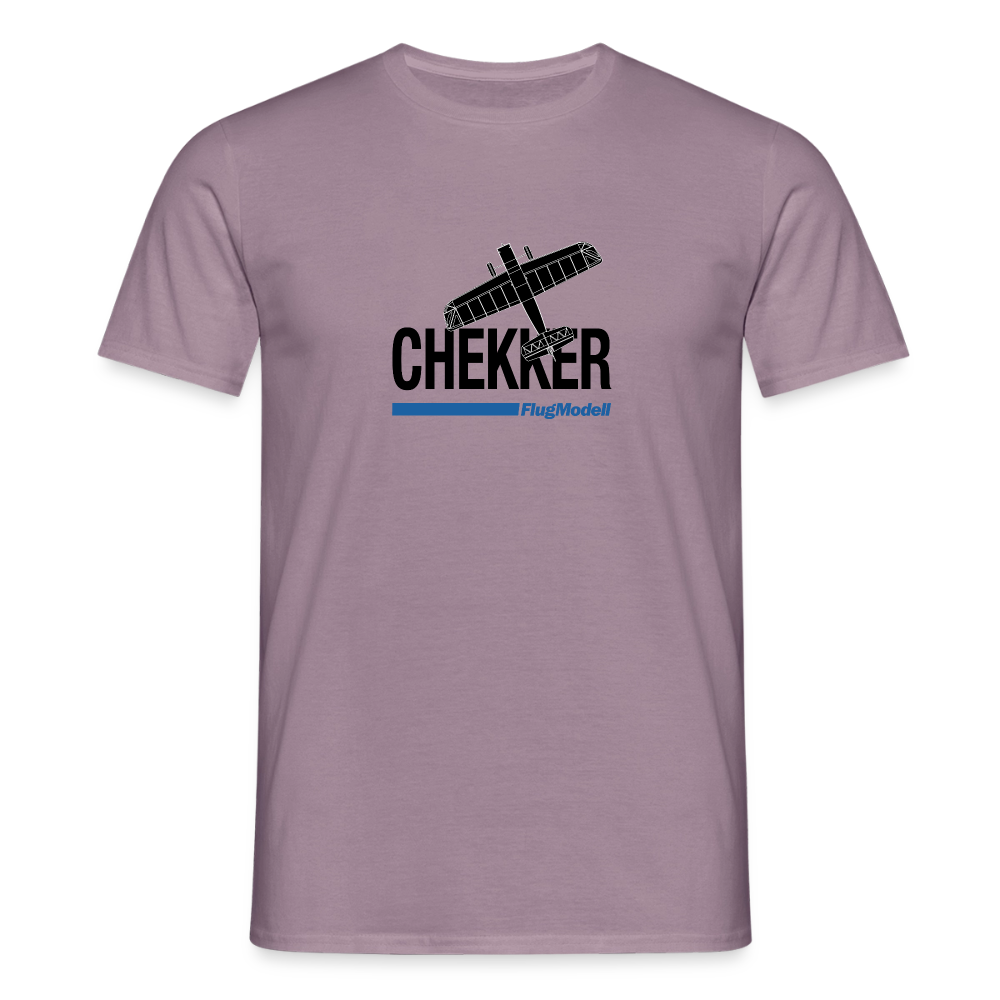 T-Shirt Chekker hell - Lilagrau 