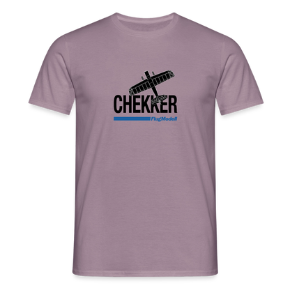 T-Shirt Chekker hell - Lilagrau 