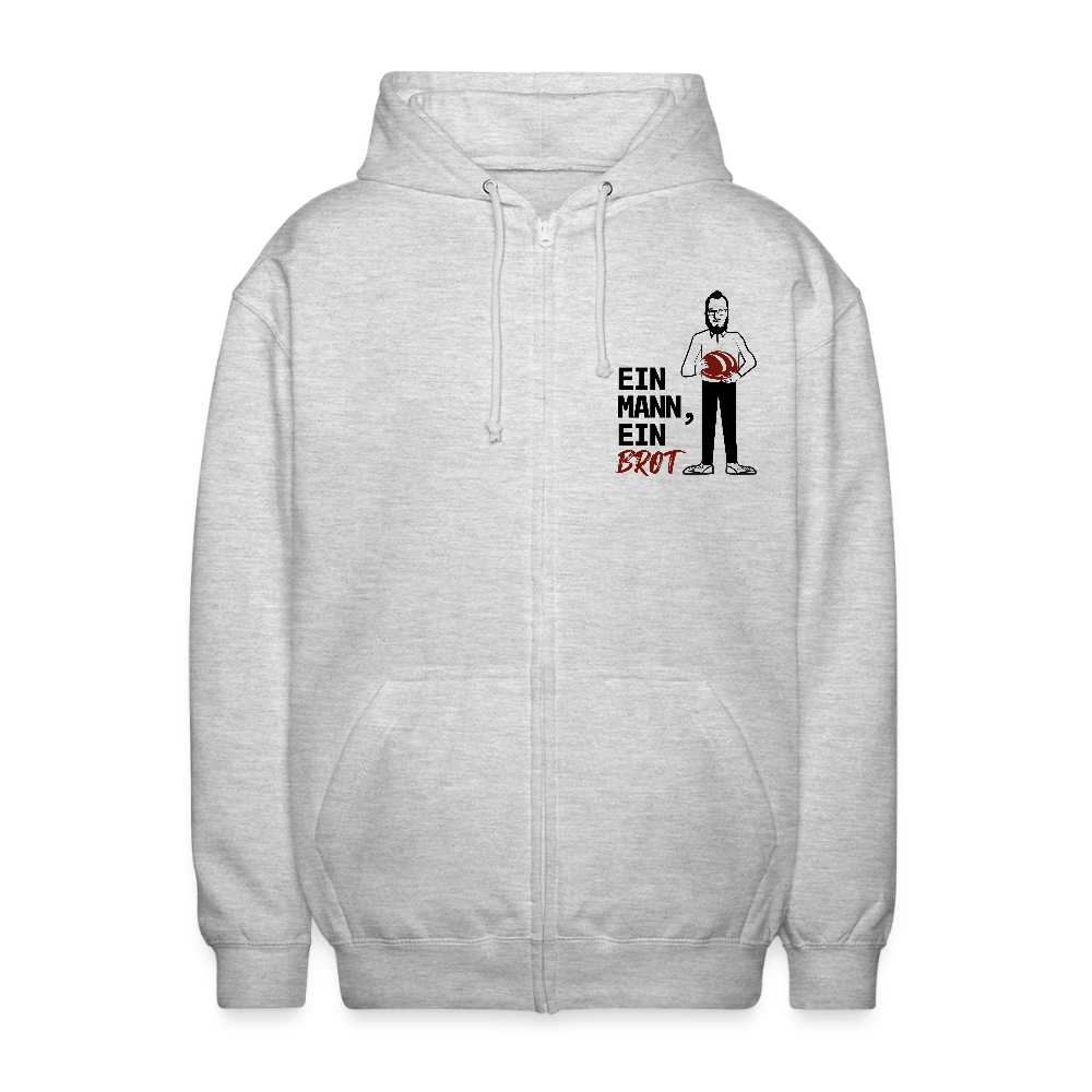 BROTKapuzenjacke Ein Mann, ein Brot - Hellgrau meliert