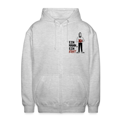 BROTKapuzenjacke Ein Mann, ein Brot - Hellgrau meliert