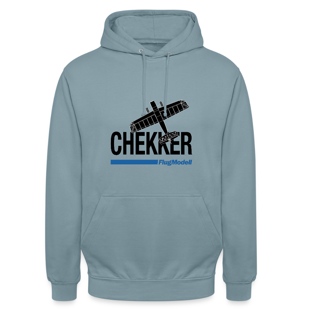 Hoodie Chekker hell - Nebelblau