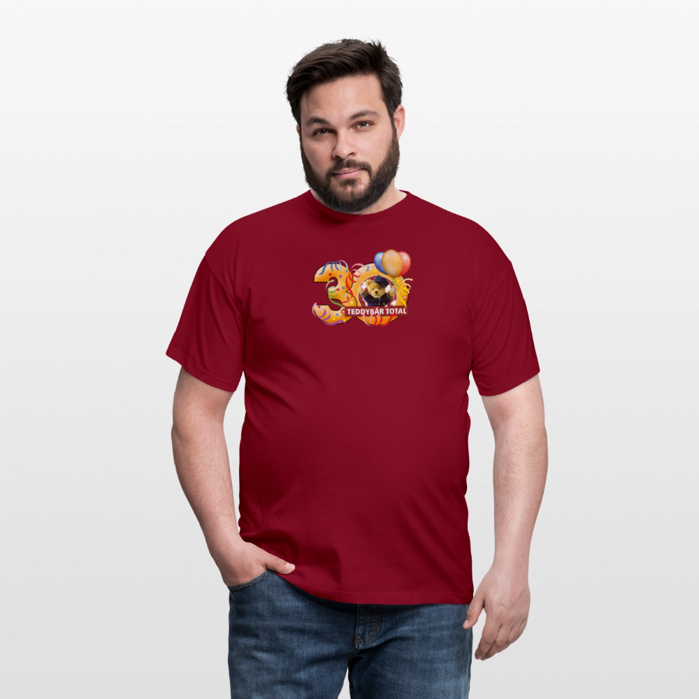 Unisex-T-Shirt 30 Jahre TEDDYBÄR TOTAL groß - Ziegelrot