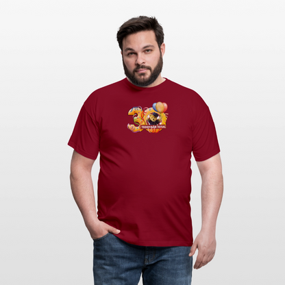 Unisex-T-Shirt 30 Jahre TEDDYBÄR TOTAL groß - Ziegelrot