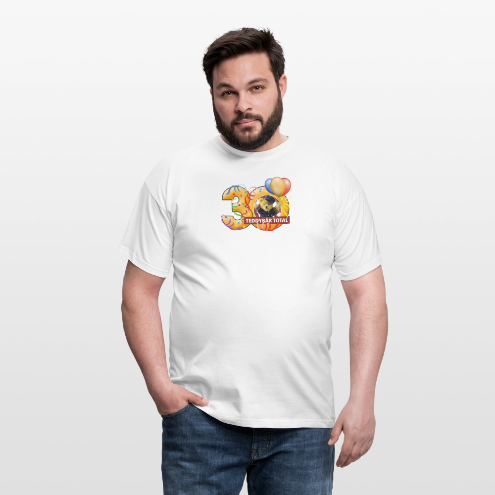 Unisex-T-Shirt 30 Jahre TEDDYBÄR TOTAL groß - Weiß