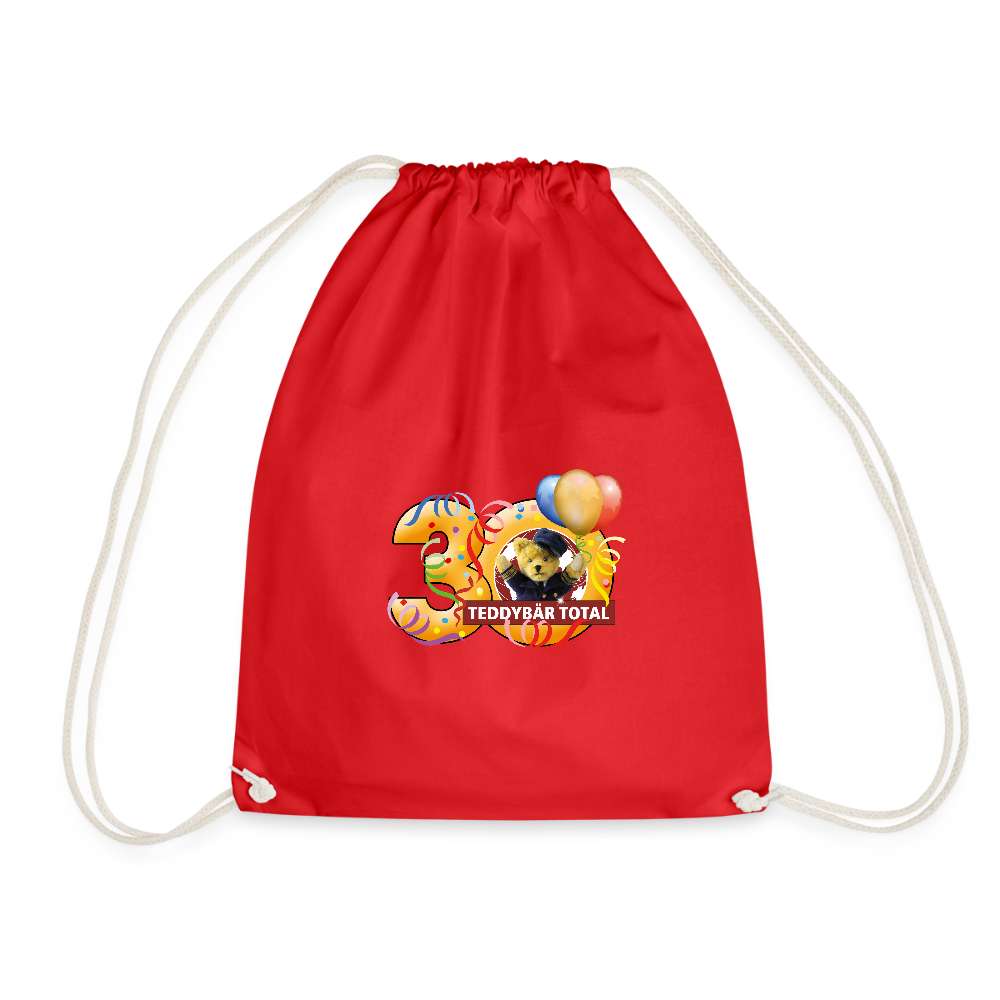Beutel 30 Jahre TEDDYBÄR TOTAL - Rot