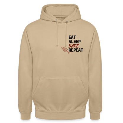 BROTHoodie Unisex Eat-Sleep-Bake-Repeat pur - Beige