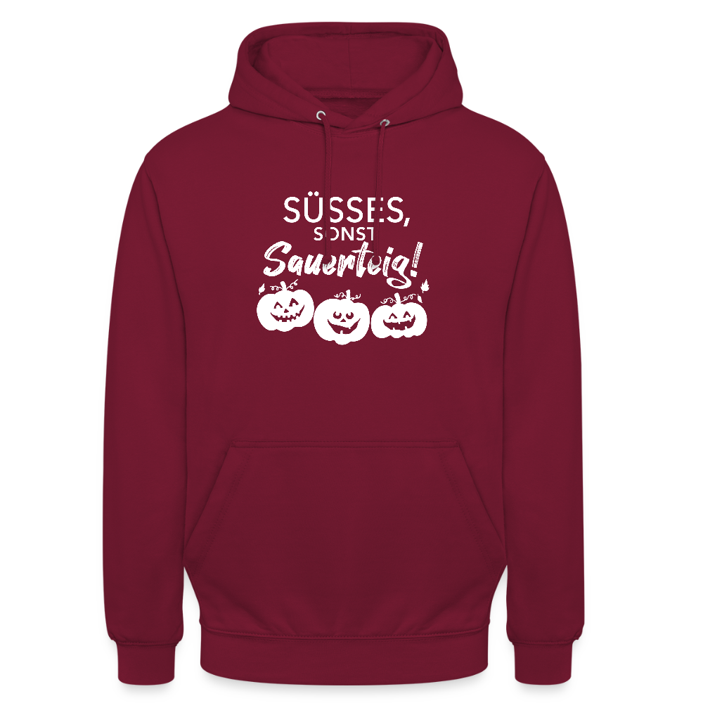 BROTHoodie Süßes, sonst Sauerteig dunkel - Bordeaux