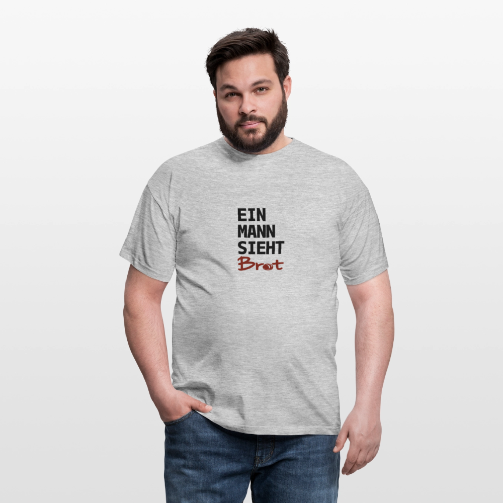 BROTShirt Ein Mann sieht BROT - Grau meliert