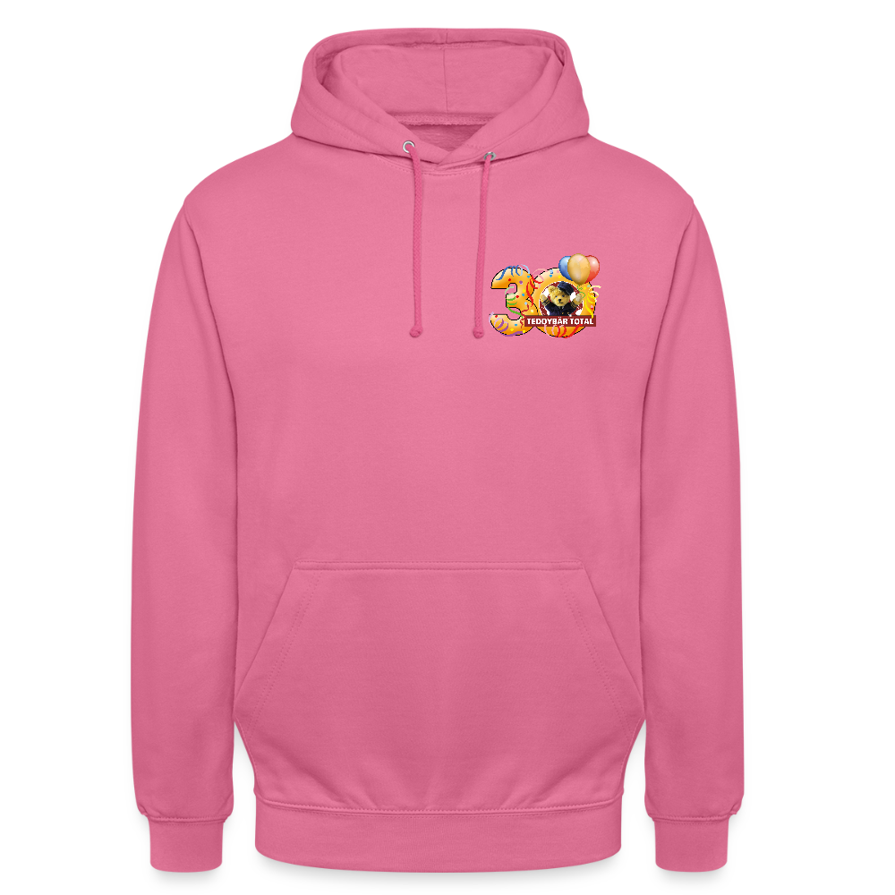 Unisex-Hoodie 30 Jahre TEDDYBÄR TOTAL klein - Pink